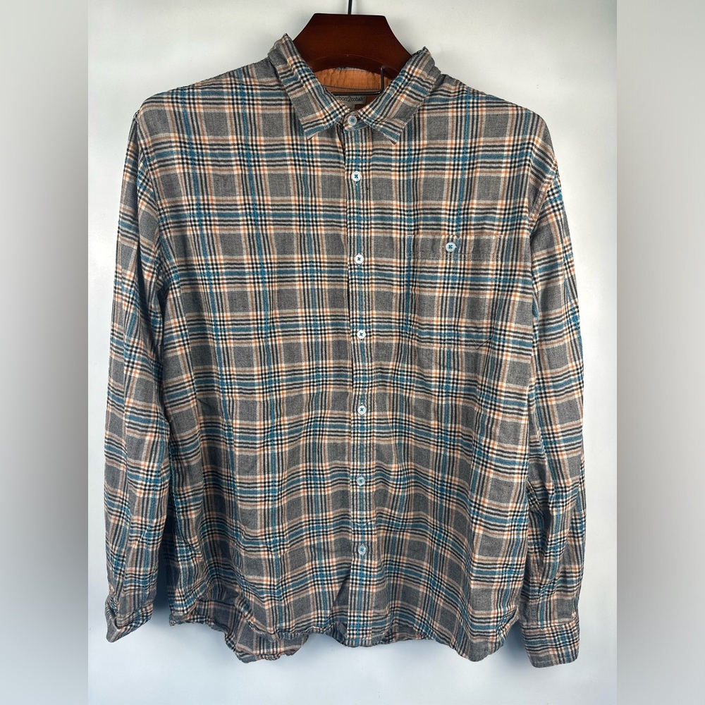 Carbon2Cobalt Shirt Men's XL Grey Plaid Front Pocket Button‎ up Gorgeous